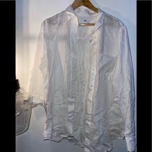 Gap linen long sleeve button down shirt